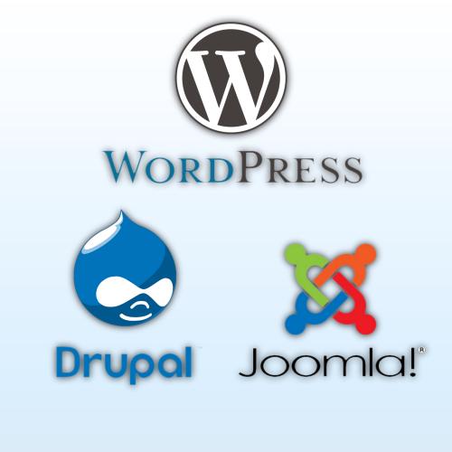 Logo WordPress, Joomla, Drupal